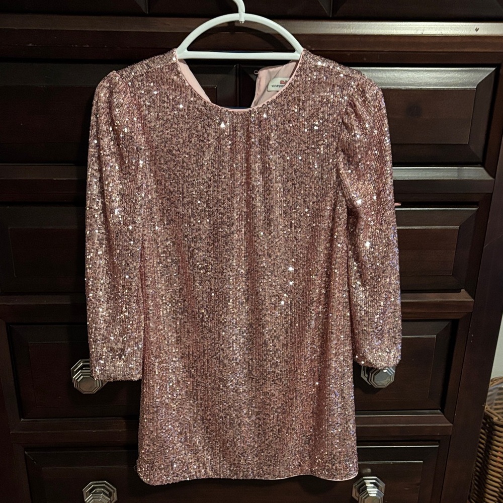 Vineyard Vines Shimmering Pink Sequin Dress